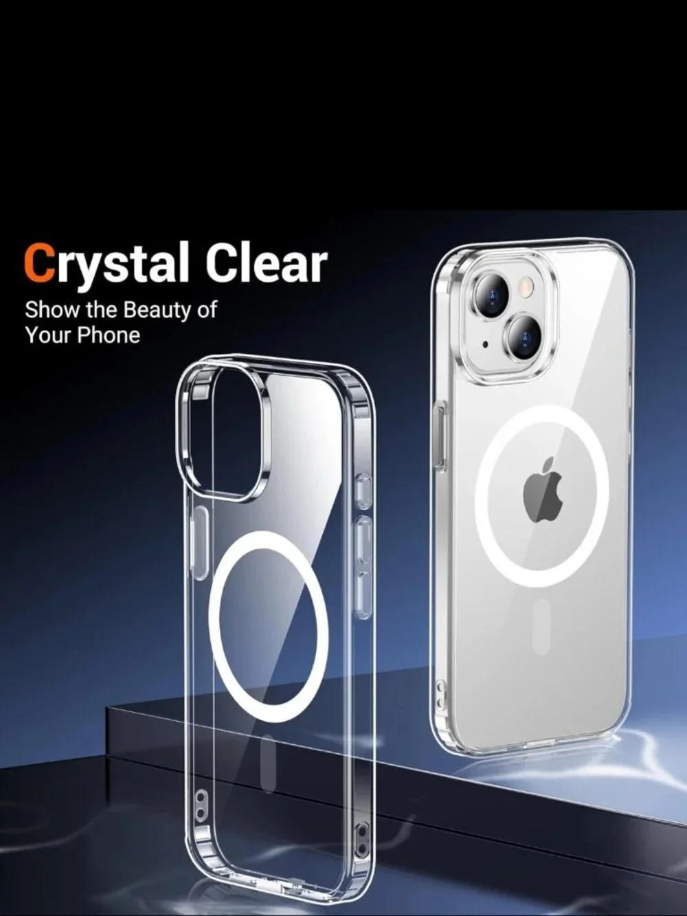 Temdan for iPhone 15 Case Clear, Compatible with Magsafe, Anti-Yellowing, Milit